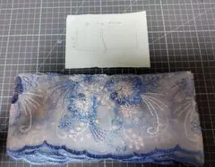 花柄刺繍レース生地 スカラップ ハギレ