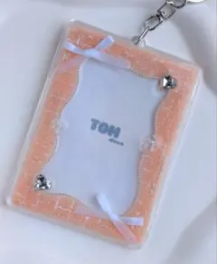 トレカケース　推し活　レジンデコ　オレンジ