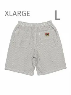 【人気】XLARGE ヒッコリーストライプ イージーショートパンツ Lゴリラタグのサムネイル