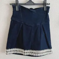 delyle パール付きデニムスカート