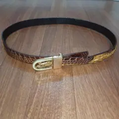 【6000円均一セール!】CELINE ベルト クロコダイル風レザー 皮革 馬車