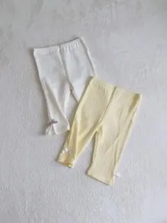 【petit main】リボン付きスパッツ 120cm 2点セット