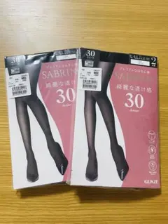 【NEW送料込み1600円】SABRINA 30デニール 黒 ストッキング