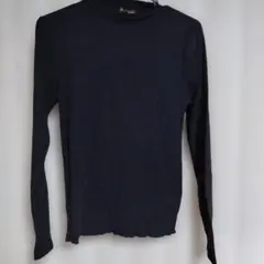 GORGE 黒 長袖リブTシャツ Mサイズのサムネイル