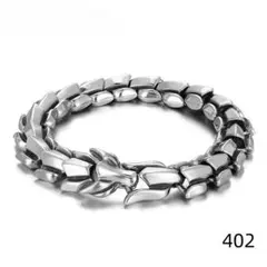 ブレスレット メンズ バングル 竜 スタイル ゴシック ステンレス シルバー