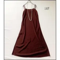 【美品】LOEFF　キャミソールドレス /バイアスシルエット・しなやか素材のサムネイル