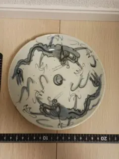 中国美術 唐物 王東文造 古錫 茶托 重量173g 直径10.1㌢ 高さ1.8