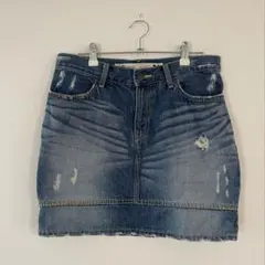 【ツモリチサト】デニムスカートダメージ加工/Mサイズのサムネイル