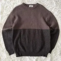 Calee キャリー ウール100％ ニット セーター ブラウン系 M アメカジ
