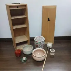 茶道具セット 茶箱 木製収納箱付きのサムネイル