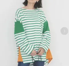 AMERICAN HOLIC 切替ボーダーカットチュニックのサムネイル