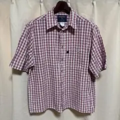 y051628 Woolrich 半袖シャツ M チェック柄　ポケット ボタンのサムネイル