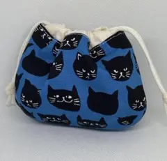 ͜·♡青海波ねこちゃん まんまる巾着ポーチ - メルカリ