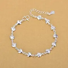 シルバーコーティング★　ハート　ブレスレット