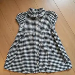 ギンガムチェック 半袖ワンピース 100cm