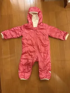 UNIQLO フード付きピンクジャンプスーツ 80