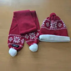 コムサイズムマフラーと帽子セット