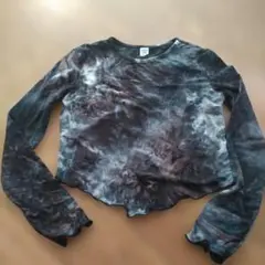 SHEIN タイダイ柄 クロップド長袖カットソー 11-12Y