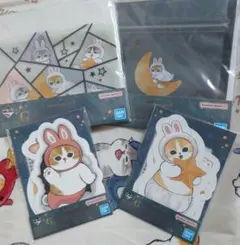 一番くじ mofusand G賞 ステッカーとジッパーバッグのセット