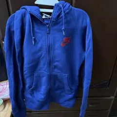 Nike 青 ジップアップパーカー XL