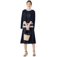 CELFORD セルフォード ニットジャガードワンピース UVカットサマーニット