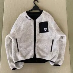 ピンクラテ　リバーシブル　ナイロンブラック　フリースホワイト　160/sサイズ