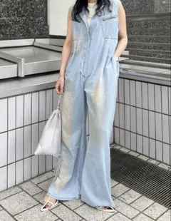 MEDI GRUNGE DENIM WIDE ROMPERSのサムネイル