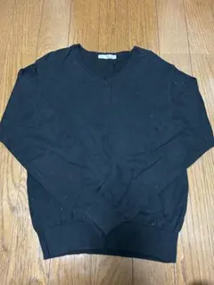 PINC PONC ブラック Vネックニット 長袖