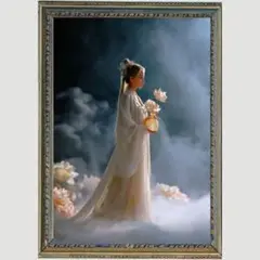 Ｐ1412 女神様　アジアン風　【開運•風水•絵画風・ヒーリングアート】