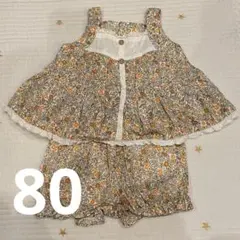 ジ*ト様 花柄トップスとショートパンツセット 80cm