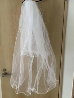 ウエディングベール 2層 コーム付き ミディアム丈 結婚式 前撮り