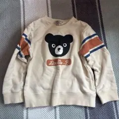 Double B クマの顔プリント トレーナー 100cm