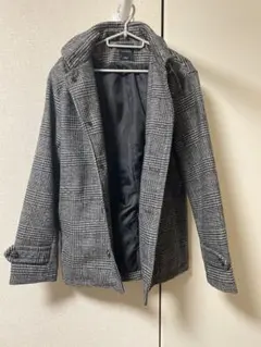 美品　チェック柄 チェスターコート　サイズM