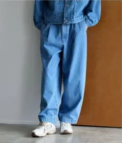 ［niko and ...JEANS 2023AW］デニムサイドベルトトラウザー