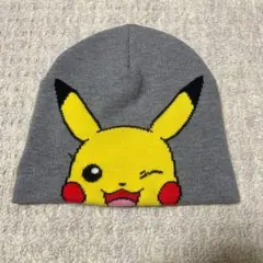 H&M ピカチュウ　グレー ニット帽 ビーニー　6-10Y 120/140