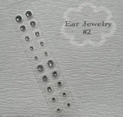 耳ツボジュエリー シール シルバー ストーン キラキラ シンプル #2