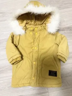 La Chiave イエロー ファー付き 95cm 中綿　ジャンパー　黄色