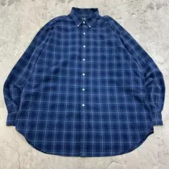 ミ*ロ様 ラルフローレン　BLAKE　チェック　刺繍ポニー　長袖シャツ　古着　ブ