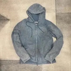 シュウマン SYUMAN. クロシェジップアップパーカー メッシュパーカー 
