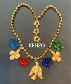 希少 KENZO ヴィンテージ ゴールド ネックレス ケンゾーKENZO ネックレス ゴールド メタル ヴィンテージ