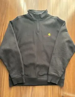 Carhartt ブラック ハーフジップ トレーナー