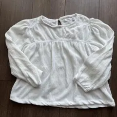 Sfera 長袖カットソー 白 116-122cm 6-7y