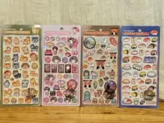 【正規品】ボンボンドロップシール　和柄　舞妓　古都　犬　寿司　4枚セット