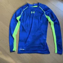 Under Armour 長袖メッシュシャツ SM ネイビー/イエロー