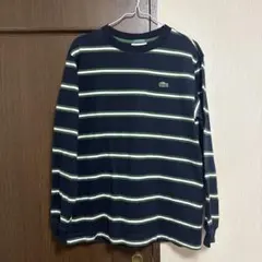 LACOSTE 長袖カットソー US XS ネイビー/ストライプ