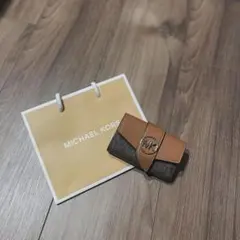 MICHAEL KORS レザーキーケース ブラウン/ブラック