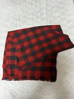 美品 GAP ギャップ マフラー バッファローチェック 赤黒