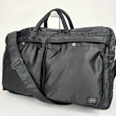 美品✨ポーター タンカー 2way ボストンバッグ 大容量 旅行 ブラック 黒