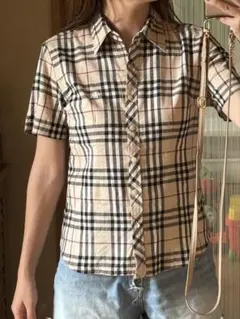 BURBERRY LONDON 半袖シャツ ノバチェック Lサイズ バーバリー