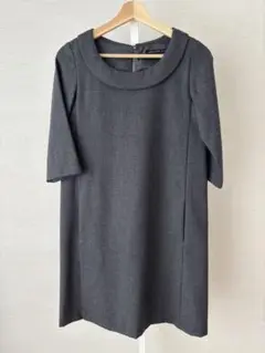 BEAMS 七分袖 ワンピース グレー 36